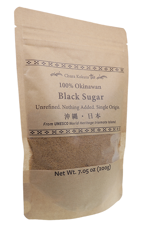 Chura Kokuto, 100% Okinawan Black Sugar, 200g pouch